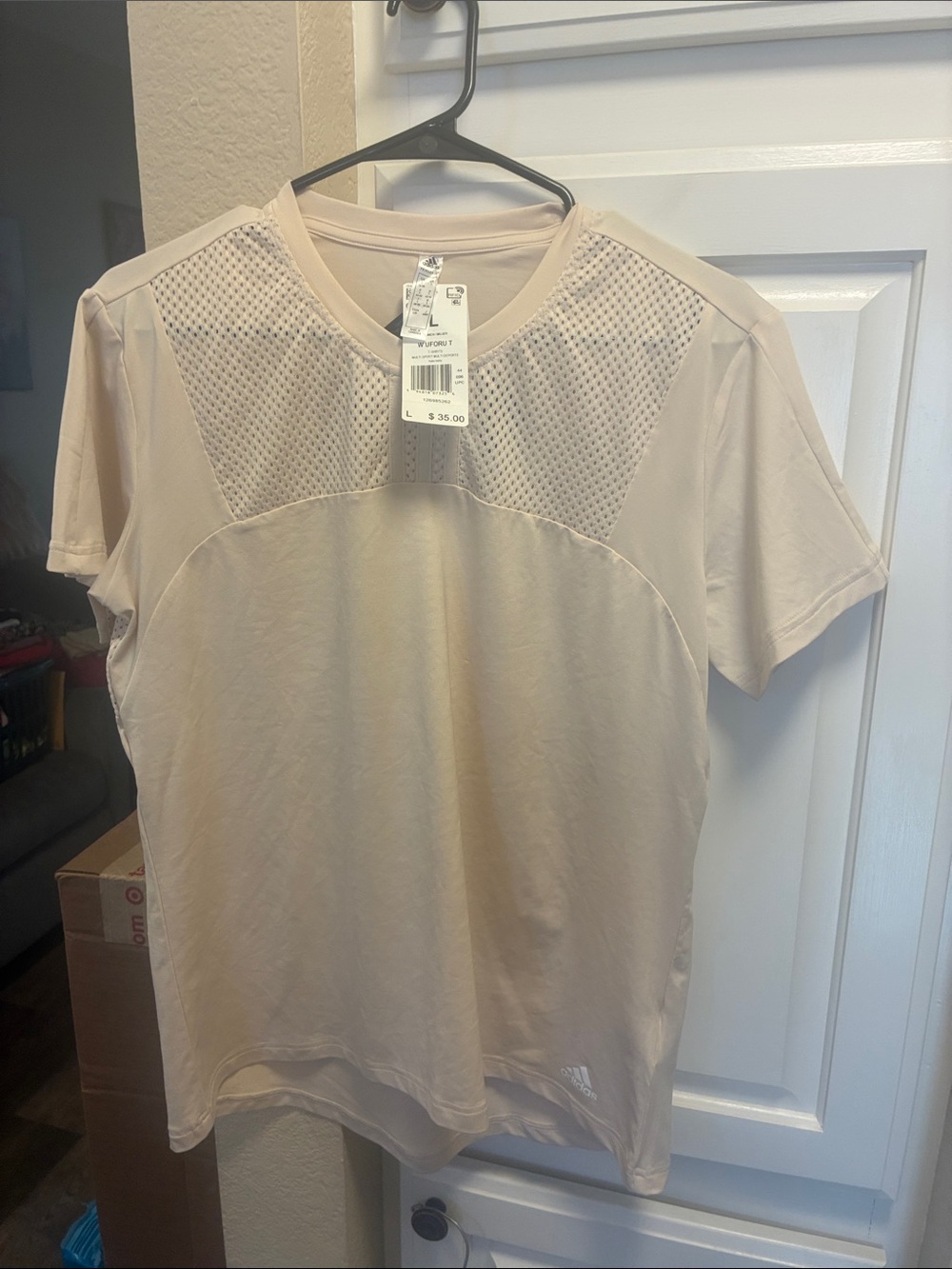 Adidas x Zoe Saldana halo ivory W UFORU T multi sport tshirt NWT - Picture 6 of 15